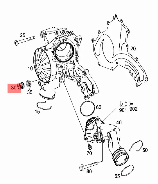 Water Pump Plugs Mercedes M157/M278